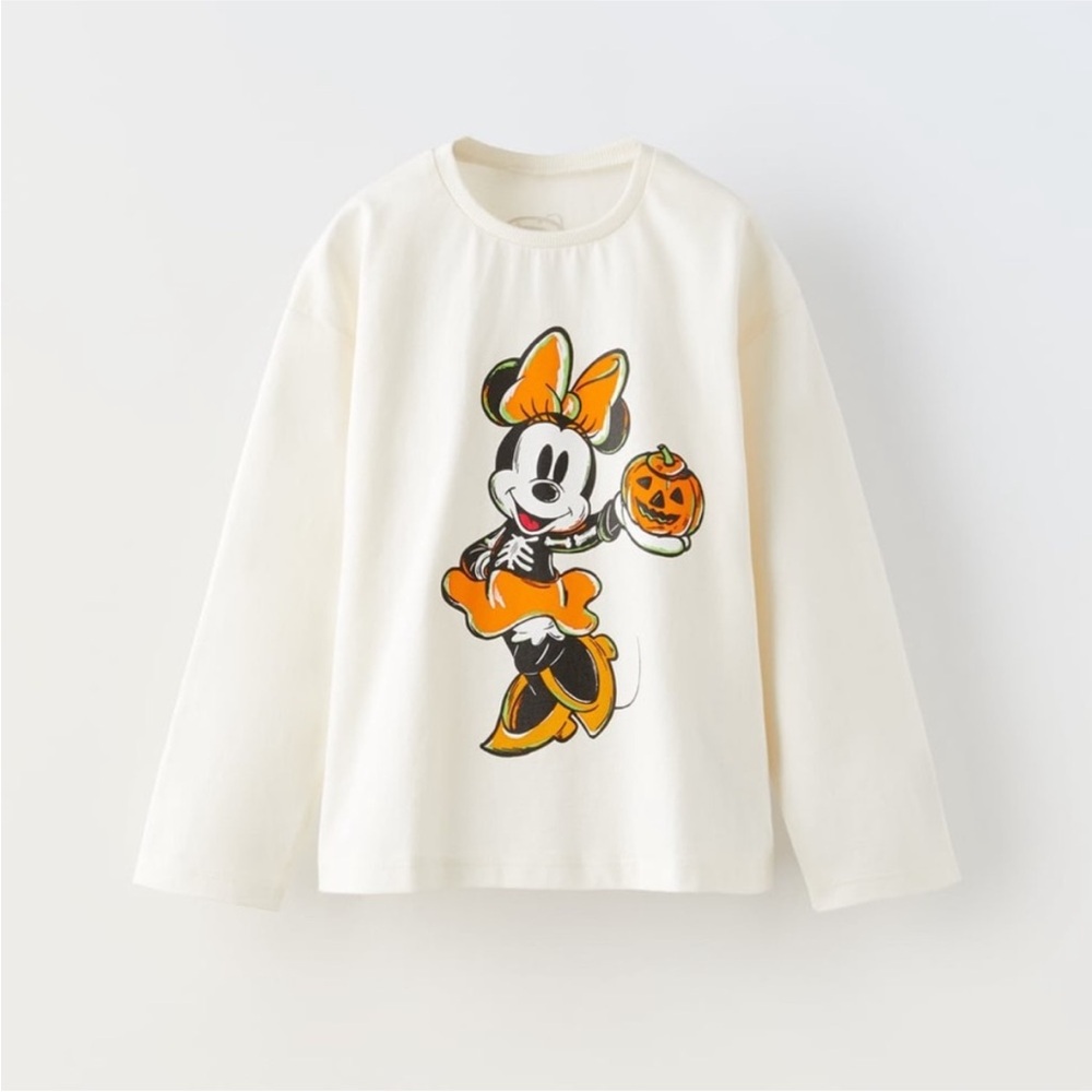 ZARA MINNIE MOUSE HALLOWEEN DISNEY GLOW IN THE DARK T-SHIRT